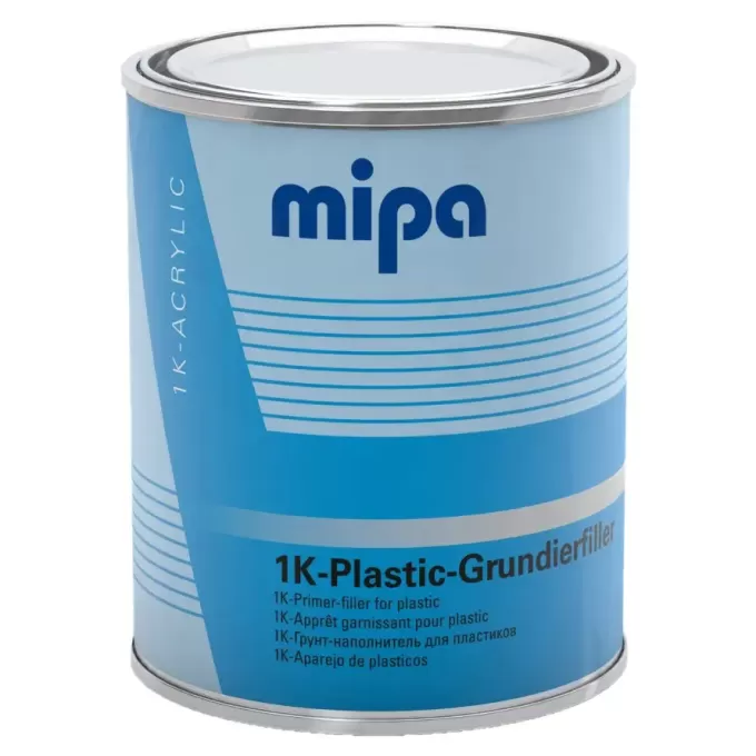 Грунт для пластику сірий "Mipa 1K-PlasticGrundierfiller" 1л [Міпа 1К ХС Пластик Грундієрфіллер]