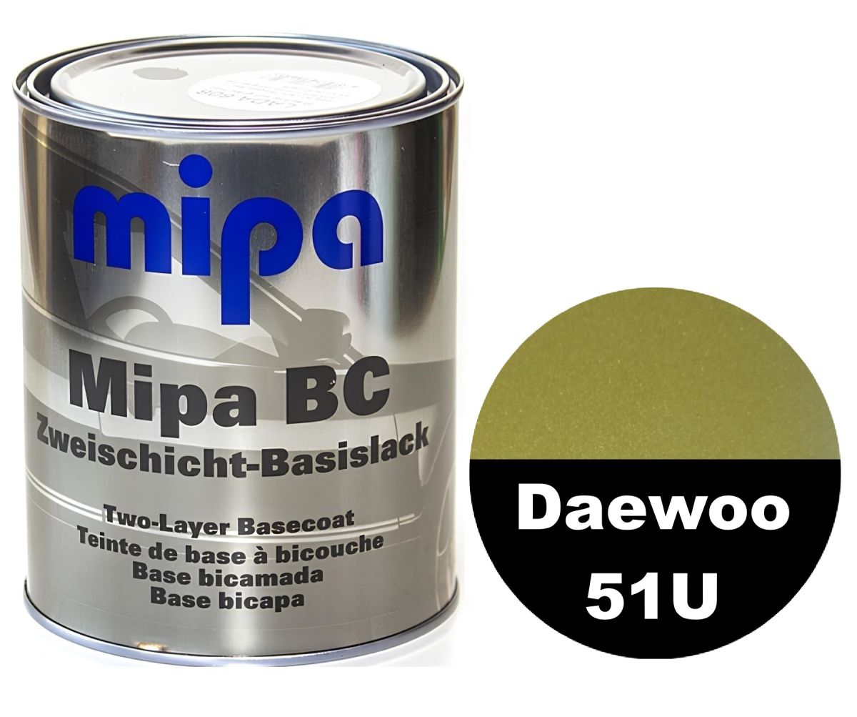 Базова автоемаль (металік) "Mipa Daewoo 51U Golden yellow pearl" 1л [Міпа Део 51У]