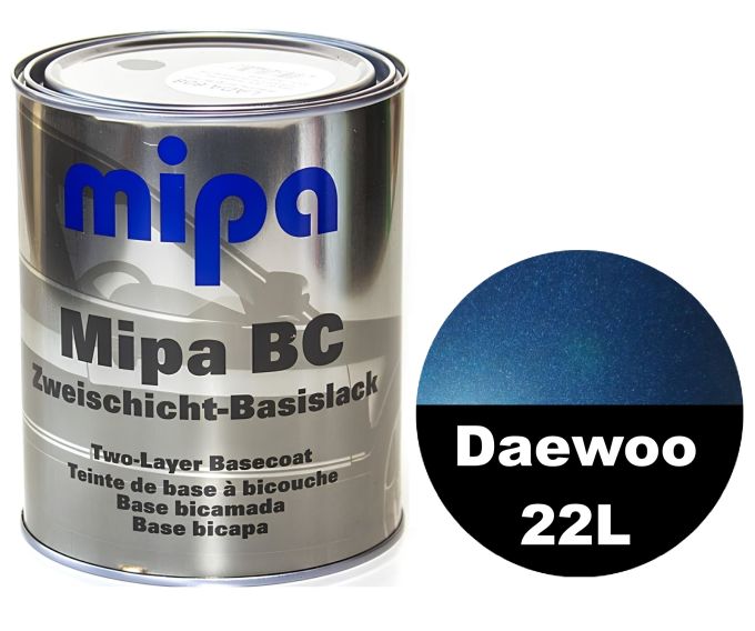 Базова автоемаль (металік) "Mipa Daewoo 22L Marine blue mica" 1л [Міпа Део 22Л Марин блу міка]