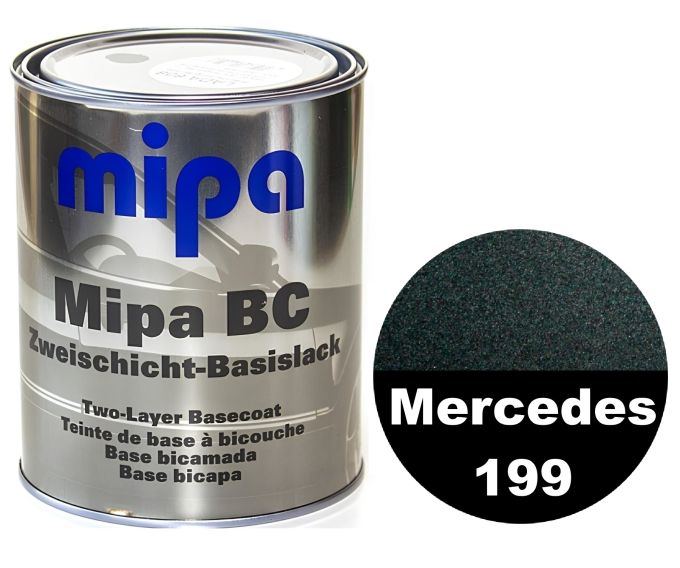 Базова автоемаль (металік) "Mipa Mercedes 199 Blauschwarz" 1л [Міпа Мерседес 199 Блаушварц]