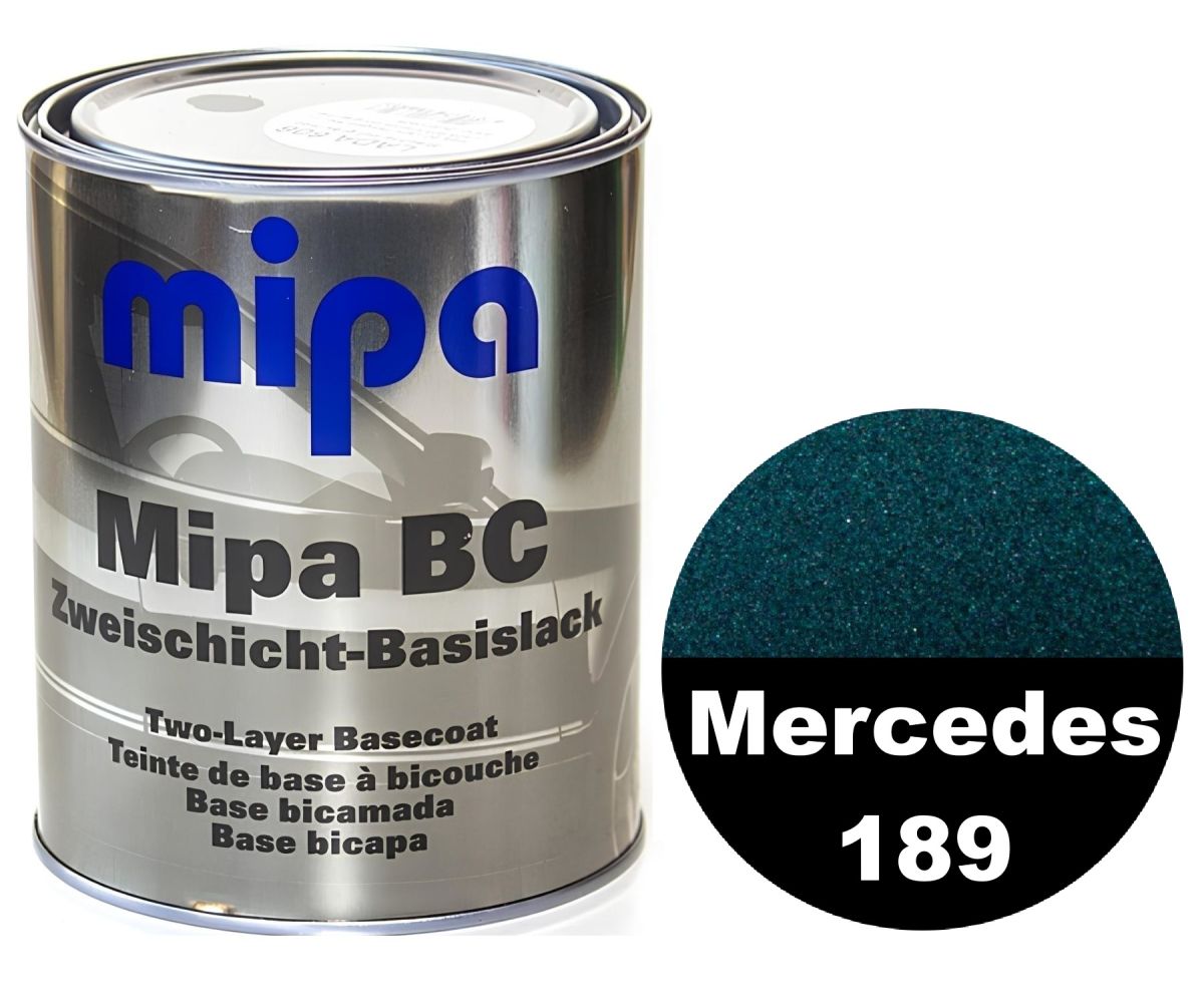 Базова автоемаль (металік) "Mipa Mercedes 189 Smaragdschwarz pearl" 1л [Міпа Мерседес 189 Смарагдшварц Перл]