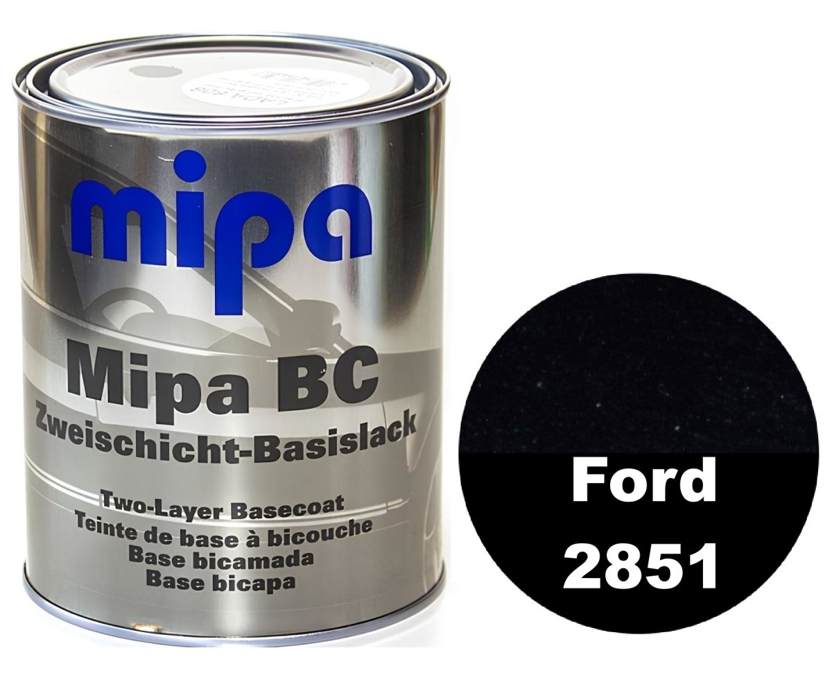 Базова автоемаль "Mipa 2851 Ford Panther Black" 1л (металік) [Міпа Форд 2851 Пантер Блек]