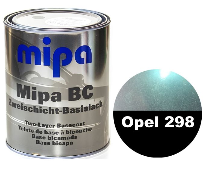 Базова автоемаль (металік) "Mipa Opel 298 Midnight black" 1л [Міпа Опель 298 Міднайт блек]