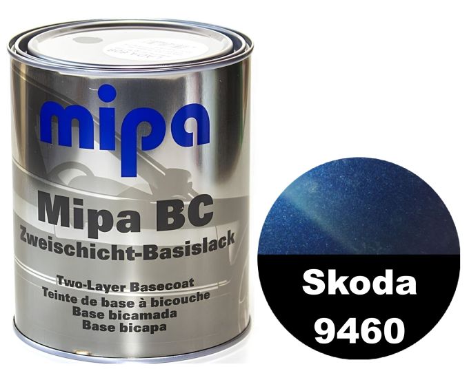 Базова автоемаль (металік) "Mipa Skoda 9460 Tiefseeblau perl" 1л [Міпа Шкода 9460 Тіфсиблау перл]
