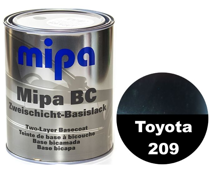 Базова автоемаль (металік) "Mipa Toyota 209 Black Pearl" 1л [Міпа Тойота 209 Блек Перл]