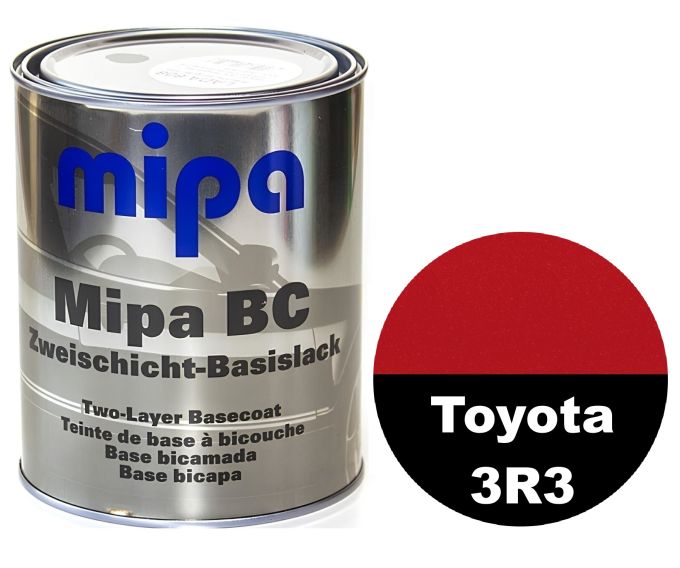 Базова автоемаль (металік) "Mipa Toyota 3R3 Barcelona Red" 1л [Міпа Тойота 3Р3 Барселона Ред]