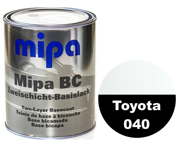 Базова автоемаль (металік) "Mipa Toyota 040 Super White" 1л [Міпа Тойота 040 Супер Вайт]