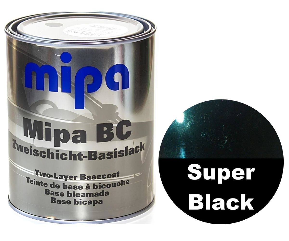 Базова автоемаль (металік) "Mipa Super Black" 1л [Міпа Супер Блек]
