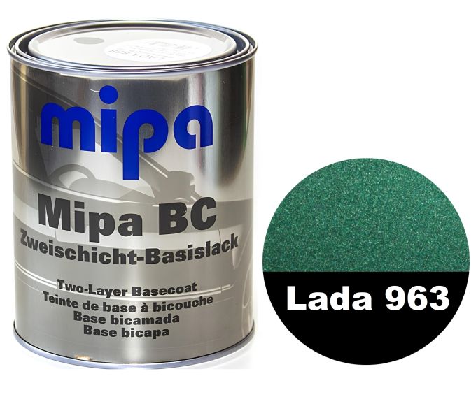 Базова автоемаль (металік) "Mipa 963 зелена" 1л [Міпа Лада]