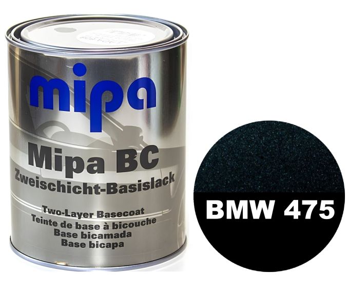 Базова автоемаль "Mipa 475 BMW Blacksapphire pearl" 1л (металік) [Міпа БМВ 475 Чорний сапфір]