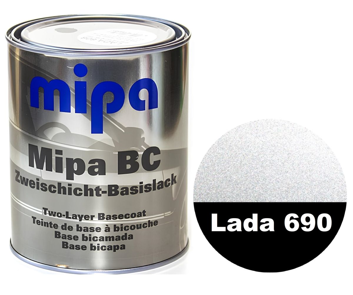 Базова автоемаль (металік) "Mipa 690 Срібна" 1л [Міпа]