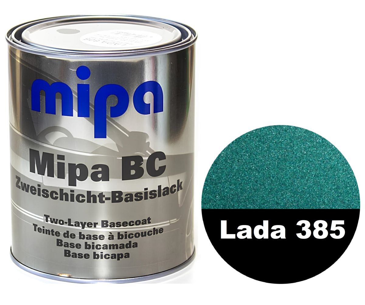 Базова автоемаль "Mipa 385 Смарагд" 1л (металік) [Міпа]