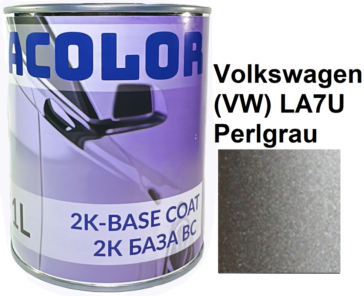 Базова автоемаль (металік) "Volkswagen (VW) LA7U Perlgrau ACOLOR" 1л