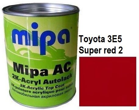 Автоемаль акрилова "Toyota 3E5 Super red 2 Mipa" 1л [Міпа Тойота 3Е5 Супер Ред]