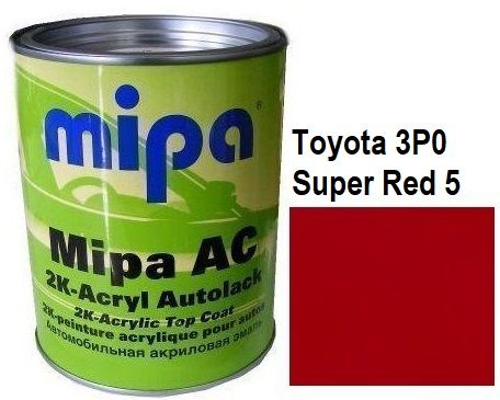 Автоемаль акрилова "Toyota 3P0 Super Red 5 Mipa" 1л [Міпа Тойота 3П0 Супер Ред 5]