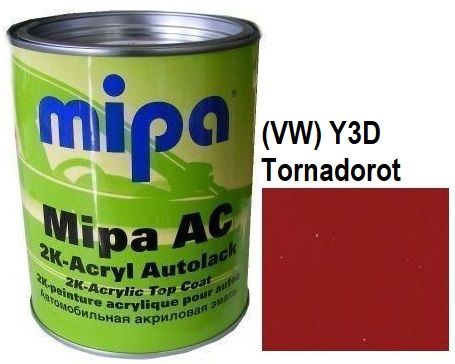 Автоемаль акрилова "(VW) LY3D Volkswagen/Audi Tornado Rot Mipa" [Міпа Фольксваген/Ауді Торнадо Рот]